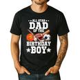 All Star Dad Of The Birthday Boy Basketball Soccer Sport Men's Casual T-Shirt Black