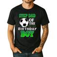 Step Dad Of The Birthday Boy Soccer Stars Outfit Men's Casual T-Shirt Black