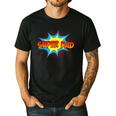 Super Dad Family Matching Superhero Comics Set Fathers Day Men's Casual T-Shirt Black