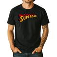 Super Dad Superdad Superhero Dad Men's Casual T-Shirt Black