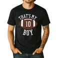 That's My Boy 10 Football Number 10 Jersey Football Mom Dad Men's Casual T-Shirt Black That's My Boy 10 Football Number 10 Jersey Football Mom Dad Men's Casual T-Shirt Black