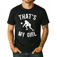 That's My Girl Volleyball Dad Of A Volleyball Player Father Men's Casual T-Shirt Black