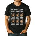 Things I Do In My Spare Time German Shepherd Dog Dad Mom Men's Casual T-Shirt Black