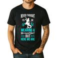 Never Thought I'd Be Wearing a Mermaid Dad Small Men's Casual T-Shirt Black