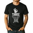 Three Points Throw Basketball Player Fan Dad Joke Tee Men's Casual T-Shirt Black