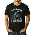 Toilet Clogging Champion Dad Joke Raccoon Trash Panda Men's Casual T-Shirt Black