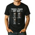 Tricks I Teach My Cat Cat Owner Kitten Dad Mom Kitty Men's Casual T-Shirt Black