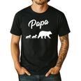 Twin Dad Papa Bear Two Cubs 2 Kids Men's Casual T-Shirt Black Twin Dad Papa Bear Two Cubs 2 Kids Men's Casual T-Shirt Black