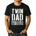 Twin Dad Shirt Men Dad Of Twins Fathers Day Men's Casual T-Shirt Black