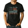 I Have Two Titles Dad & Bonus Dad I Rock Them Both Bonus Dad Men's Casual T-Shirt Black