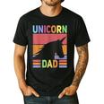 Unicorn Birthday Outfit Dad Unicorn Costume Bday Dad Unicorn Men's Casual T-Shirt Black