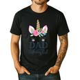 Unicorn Dad Of The Birthday Girl Shirt Matching Party Tee Men's Casual T-Shirt Black