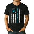 USA Flag Best Dog Dad Ever American Puppy Lover Paw Men's Casual T-Shirt Black