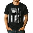 USA Flag Volleyball Dad Father's Day Men's Casual T-Shirt Black USA Flag Volleyball Dad Father's Day Men's Casual T-Shirt Black
