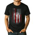 Vintage Baseball American Flag Classic Fit Tee For Dad And Mom Men's Casual T-Shirt Black