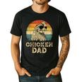 Vintage Chicken Dad Chicken Lovers Daddy Father's Day Men's Casual T-Shirt Black