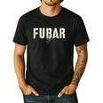 Vintage FUBAR Soldier Military Officer Vet Dad Soup Sandwich Men's Casual T-Shirt Black
