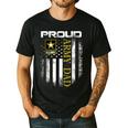 Vintage Proud Army Dad With American Flag Men's Casual T-Shirt Black