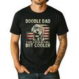 Vintage USA Flag Goldendoodle Doodle Dad Fathers Day Men Men's Casual T-Shirt Black