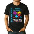 I Am Her Voice She Is My Heart Autism Awareness Daughter Dad Men's Casual T-Shirt Black I Am Her Voice She Is My Heart Autism Awareness Daughter Dad Men's Casual T-Shirt Black