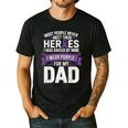 I Wear Purple For My Dad Pancreatic Cancer Support Men's Casual T-Shirt Black