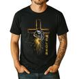Welder Christian Cross Weld Welding Dad Jesus Lover Men's Casual T-Shirt Black