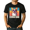 Welsh Corgi Pembroke Dog Corgi Dad -Adults Small Classic Fit Short Sleeve Cotton Polyester Blend Men's Casual T-Shirt Black
