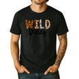 Wild Daddy Zoo Born Two Be Wild B-Day Safari Jungle Animal Men's Casual T-Shirt Black