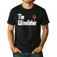 The Winefather Red Wine Tasting Fathers Day Dad Men's Casual T-Shirt Black