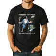 Wizard Dragon Fantasy Football Player Literal Dad Joke Men's Casual T-Shirt Black