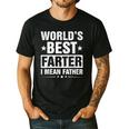 World's Best Farter I Mean Father Retro Father's Day Dad Men's Casual T-Shirt Black