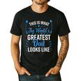 This Is What World's Greatest Dad Looks Like Father's Day Men's Casual T-Shirt Black