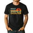 Worlds Okayest Golfer Retro Golf Joke Dad Men Women Kids Men's Casual T-Shirt Black Worlds Okayest Golfer Retro Golf Joke Dad Men Women Kids Men's Casual T-Shirt Black
