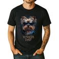 Yorkie Dad Cute Cool Dog In Sunglasses C Men's Casual T-Shirt Black
