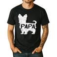 Yorkshire Terrier Papa Dog Puppy Doggie Pet Lover Yorkie Dad Men's Casual T-Shirt Black