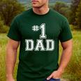 1 Dad Number One Father's Day Vintage Style Men's Casual T-Shirt Forest