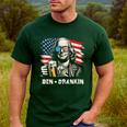 4th Of July Franklin Ben Drankin American Dad Men Women Men's Casual T-Shirt Forest 4th Of July Franklin Ben Drankin American Dad Men Women Men's Casual T-Shirt Forest