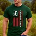 4th Of July US Flag Cheer Dad Shirt For Father's Cheer Men's Casual T-Shirt Forest