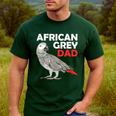 African Grey Parrot Dad Congo Bird Father Men's Casual T-Shirt Forest