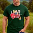 American Dad Show Logo With Family Cartoon Men's Casual T-Shirt Forest