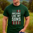 American Flag Dad Mom Awesome Like My Sons Men's Casual T-Shirt Forest
