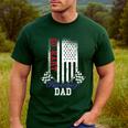 American Flag Go Kart Racing Race Dad Flag Men's Casual T-Shirt Forest