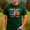 American Flag Trump 2024 Daddy's Home We The People Men's Casual T-Shirt Forest