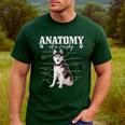 Anatomy Of A Siberian Husky Cute Dog Husky Mom Dad Men's Casual T-Shirt Forest