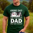 Anime Dad Like A Regular Dad Only Cooler Fathers Day Otaku Men's Casual T-Shirt Forest