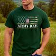 Army Dad With American Flag Camo For Veteran Day Women Kids Men Men's Casual T-Shirt Forest