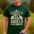 Así Como Se Ve El Mejor Abuelo Del Mundo Grandfather Dad Men's Casual T-Shirt Forest