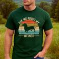 Ask Me About My Weiner Dachshund Dad Men's Casual T-Shirt Forest