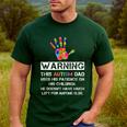 Autism Awareness Warning This Autism Dad T-Shirt Men's Casual T-Shirt Forest
