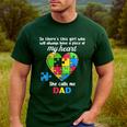 Autism Dad Of Autism Daughter Daddy Shirts Autistic Support Men's Casual T-Shirt Forest Autism Dad Of Autism Daughter Daddy Shirts Autistic Support Men's Casual T-Shirt Forest
